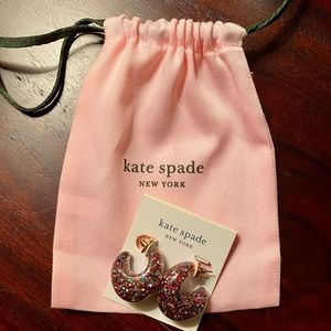 KATE SPADE New York Glitter Huggie Hoop earrings